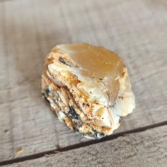 Natural Yellow Opal Stone from Tanzania Rough Gemstone - Picture 5 of 7